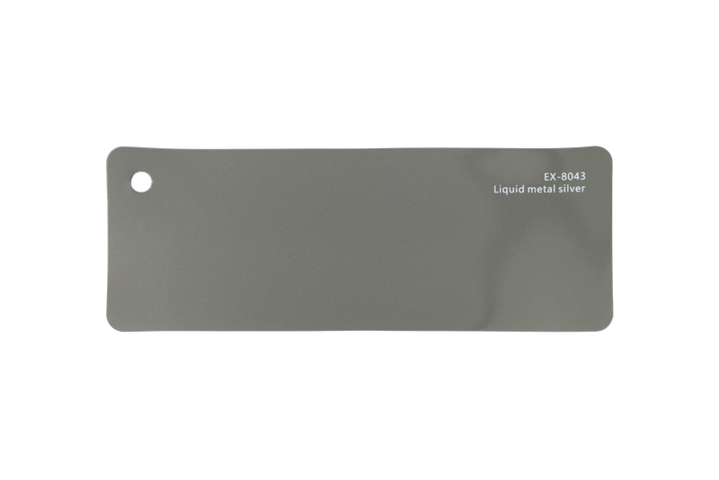 Premium PPF colour swatch in Liquid metal silver - Ozone Shield
