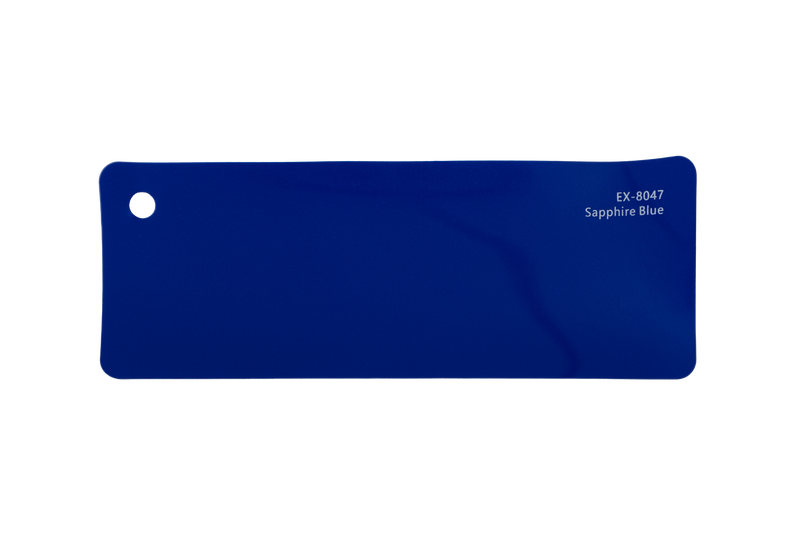 Premium PPF colour swatch in Sapphire Blue - Ozone Shield