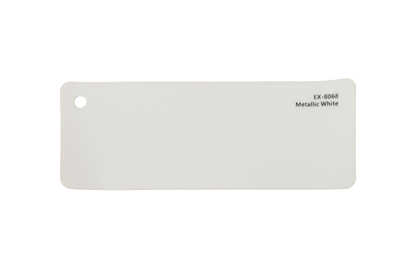 Premium PPF colour swatch in Metallic White - Ozone Shield