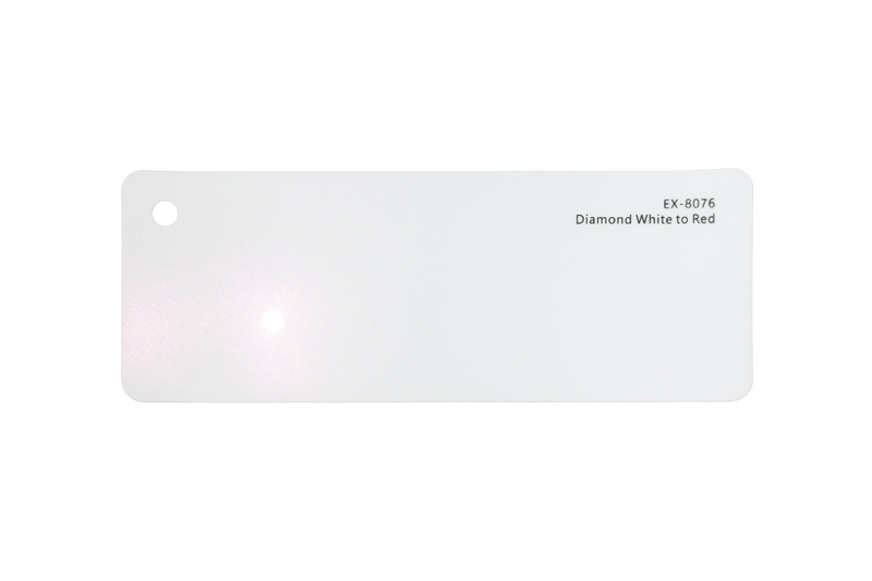 Premium PPF colour swatch in Diamond White to Red - Ozone Shield