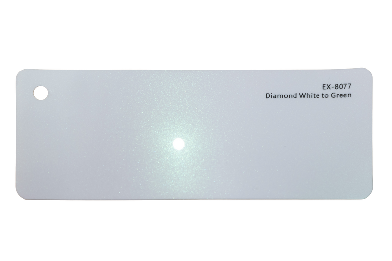 Premium PPF colour swatch in Diamond White to Green - Ozone Shield