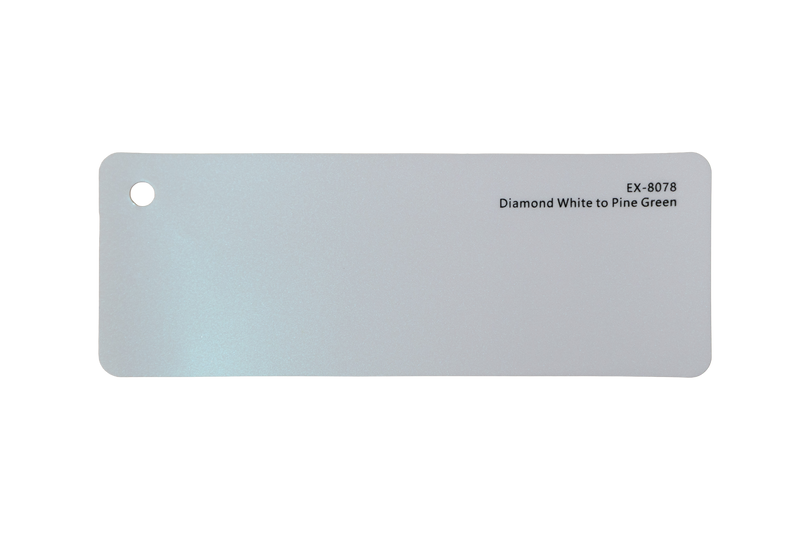 Premium PPF colour swatch in Diamond White to Pine Green - Ozone Shield
