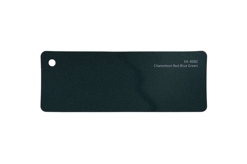 Premium PPF colour swatch in Chameleon Red Blue Green - Ozone Shield