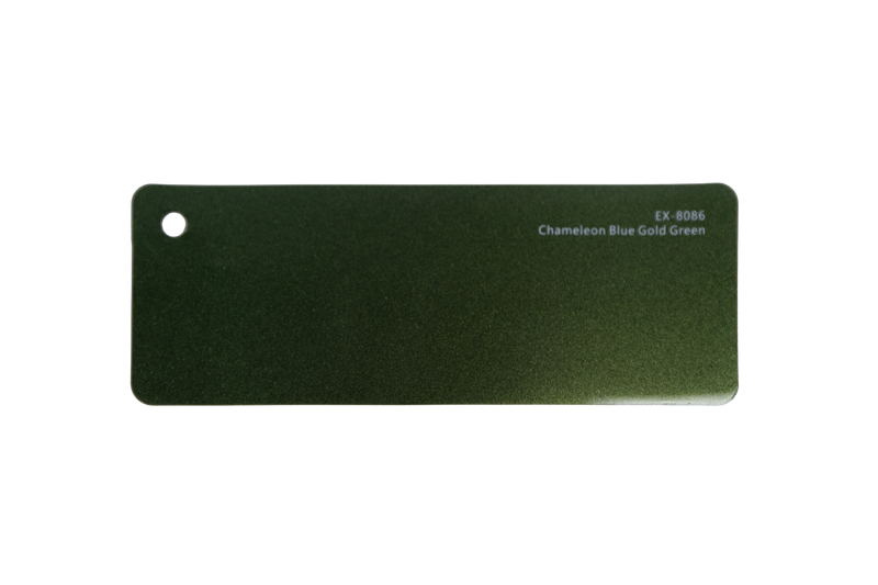 Premium PPF colour swatch in Chameleon Blue Gold Green - Ozone Shield