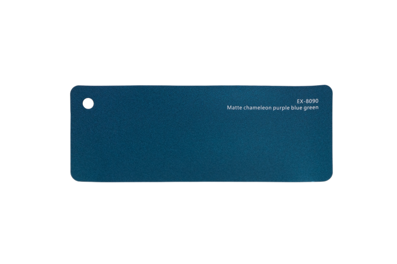 Premium PPF colour swatch in Matte chameleon purple blue green - Ozone Shield