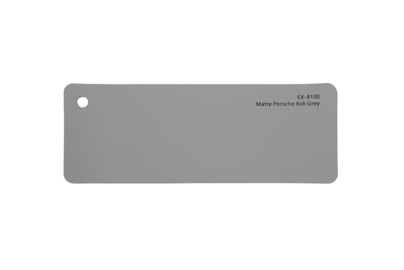 Premium PPF colour swatch in Matte Porsche Ash Grey - Ozone Shield