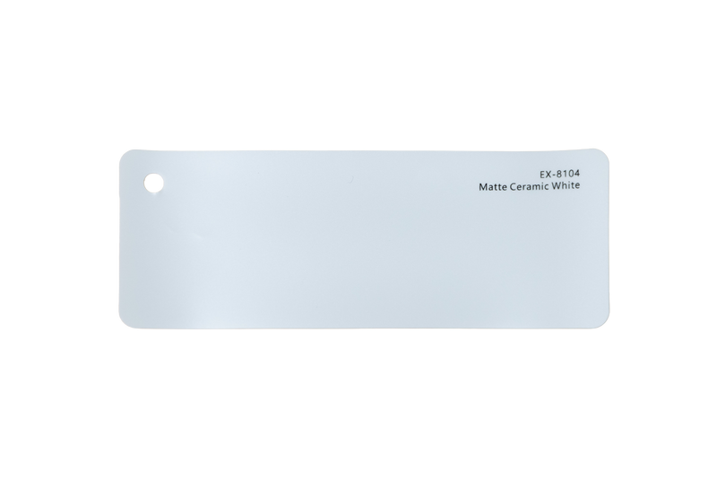Premium PPF colour swatch in Matte Ceramic White - Ozone Shield