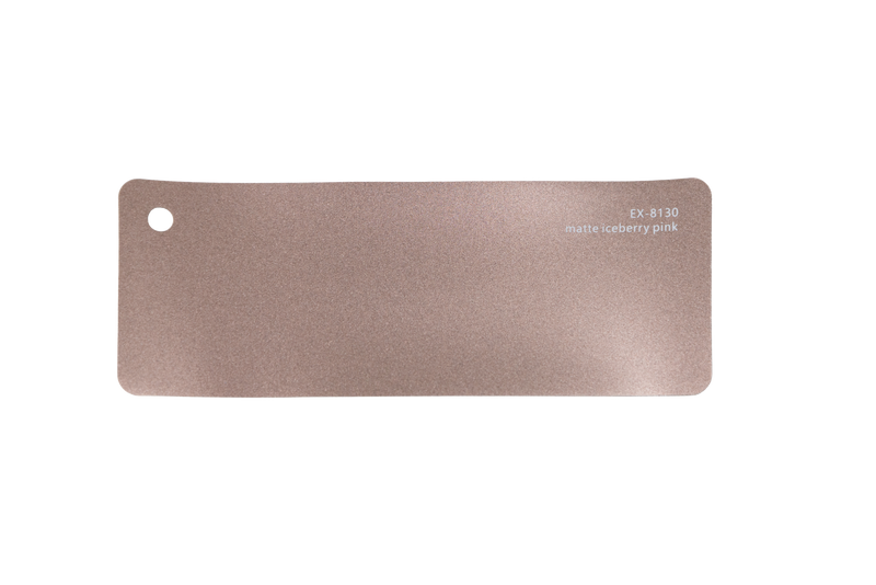 Premium PPF colour swatch in matte iceberry pink - Ozone Shield