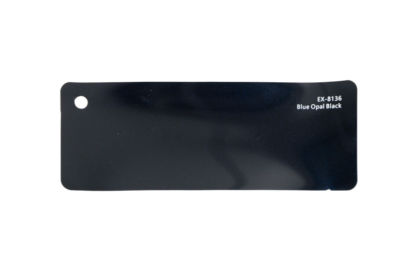 Premium PPF colour swatch in Blue Opal Black - Ozone Shield