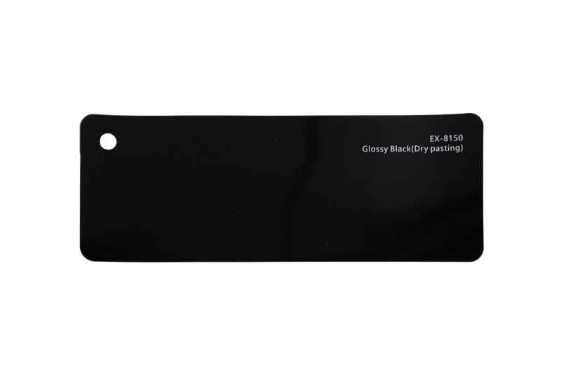 Premium PPF colour swatch in Glossy Black Dry Pasting - Ozone Shield
