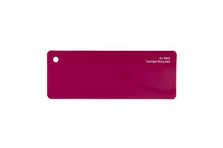 Premium PPF colour swatch in Starlight Ruby Red - Ozone Shield