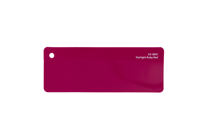 Premium PPF colour swatch in Starlight Ruby Red - Ozone Shield