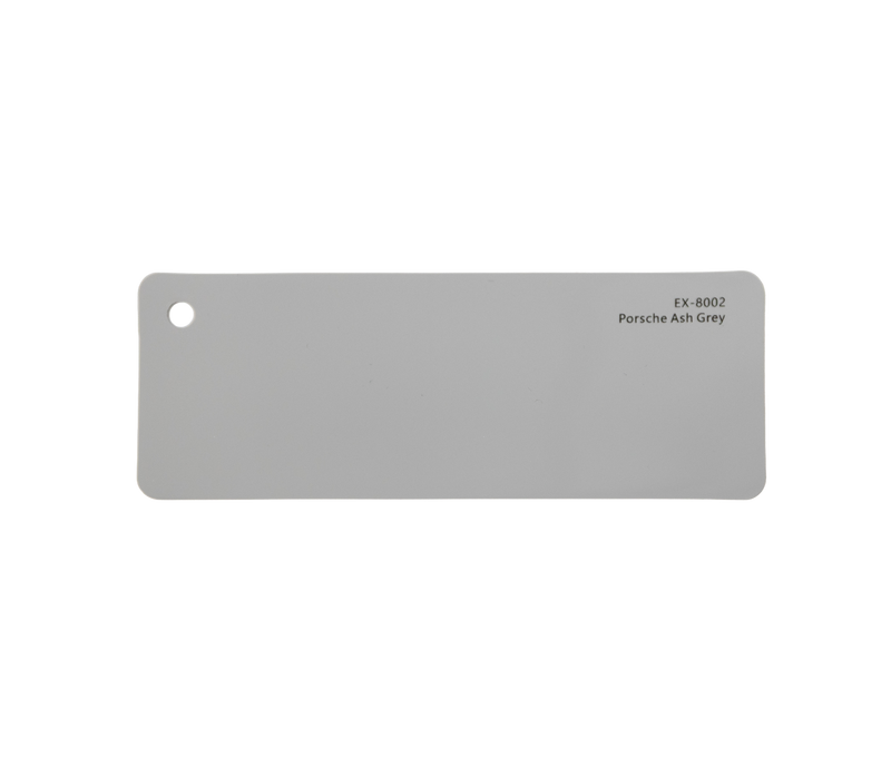 Premium PPF colour swatch in Porsche Ash Grey - Ozone Shield