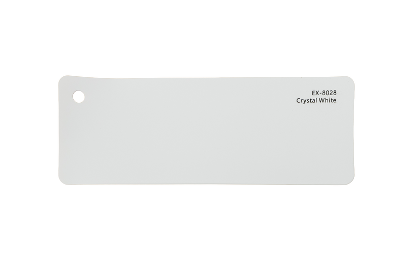 Premium PPF colour swatch in Crystal White - Ozone Shield