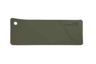 Premium PPF colour swatch in Crystal Armor Green - Ozone Shield