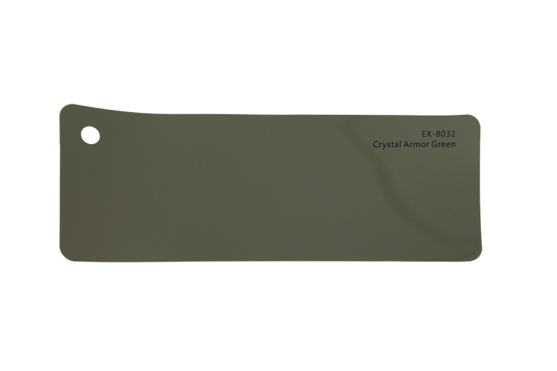 Premium PPF colour swatch in Crystal Armor Green - Ozone Shield