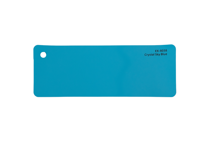 Premium PPF colour swatch in Crystal Sky Blue - Ozone Shield