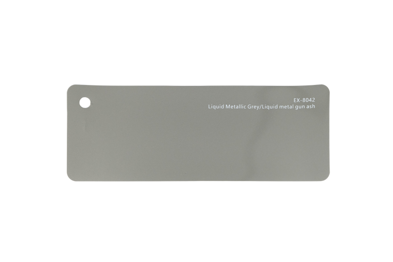 Premium PPF colour swatch in Liquid Metallic Grey Liquid metal gun ash - Ozone Shield