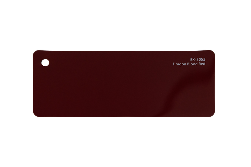 Premium PPF colour swatch in Dragon Blood Red - Ozone Shield
