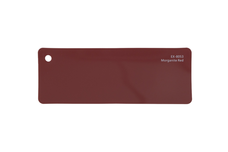 Premium PPF colour swatch in Morganite Red - Ozone Shield