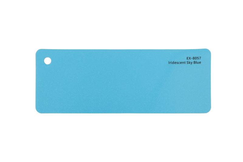 Premium PPF colour swatch in Iridescent Sky Blue - Ozone Shield