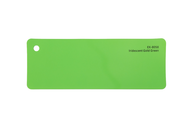 Premium PPF colour swatch in Iridescent Gold Green - Ozone Shield