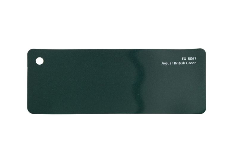 Premium PPF colour swatch in Jaguar British Green - Ozone Shield