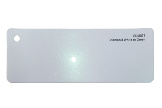 Premium PPF colour swatch in Diamond White to Green - Ozone Shield