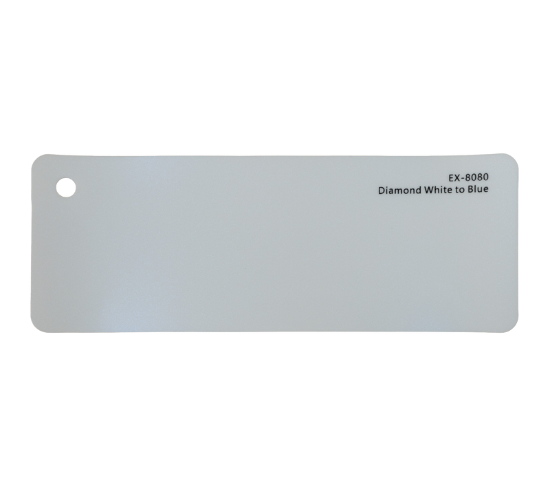 Premium PPF colour swatch in Diamond White to Blue - Ozone Shield
