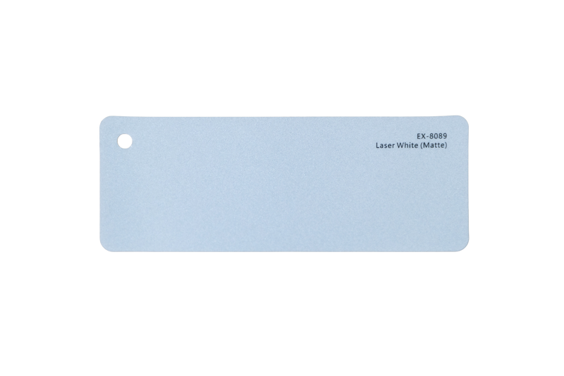 Premium PPF colour swatch in Laser White Matte - Ozone Shield