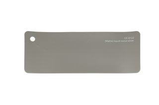 Premium PPF colour swatch in Matte liquid metal silver - Ozone Shield