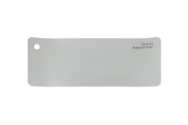 Premium PPF colour swatch in Matte GT Silver - Ozone Shield