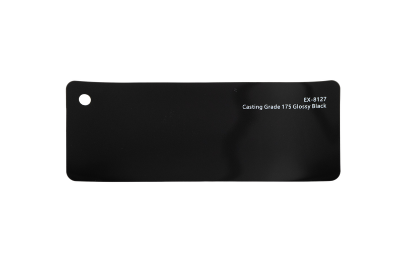Premium PPF colour swatch in Casting Grade 175 Gloss Black - Ozone Shield