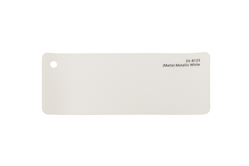 Premium PPF colour swatch in Matte Metallic White - Ozone Shield