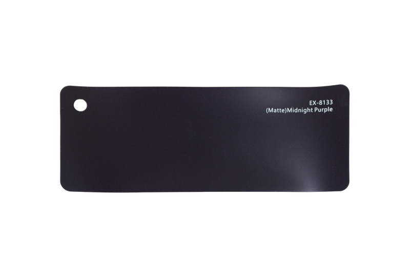 Premium PPF colour swatch in Matte Midnight Purple - Ozone Shield