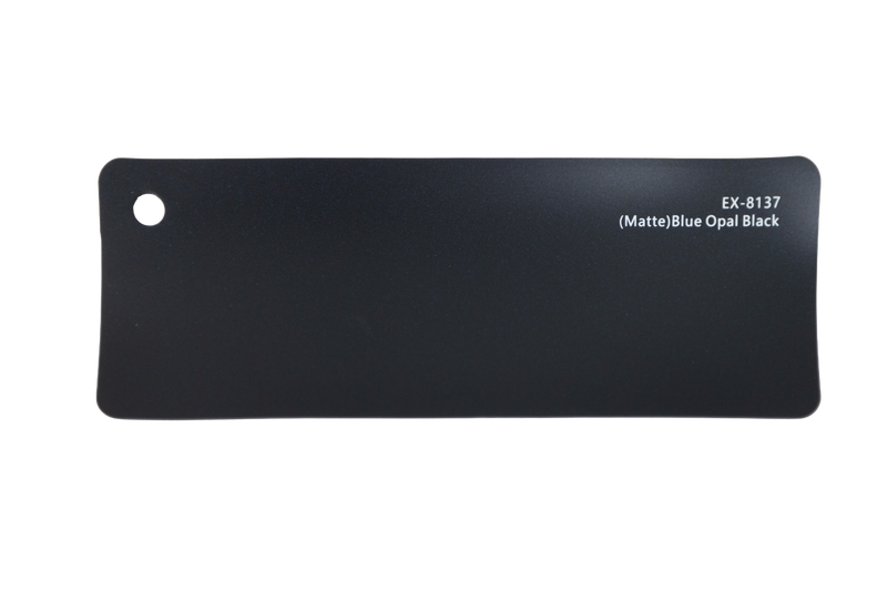 Premium PPF colour swatch in Matte Blue Opal Black - Ozone Shield