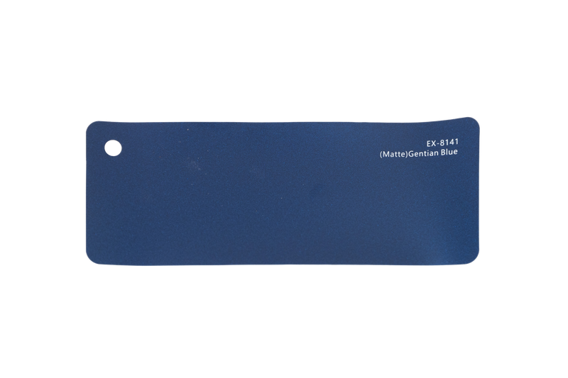 Premium PPF colour swatch in Matte Gentian Blue - Ozone Shield