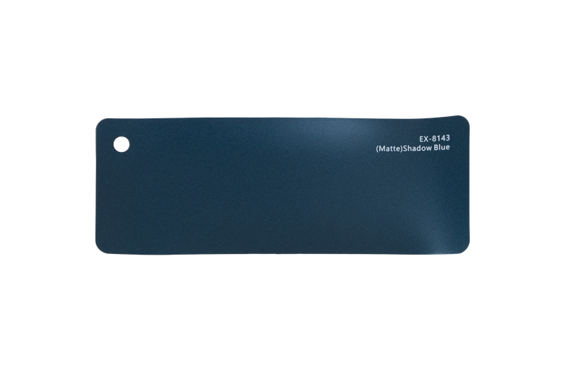 Premium PPF colour swatch in Matte Shadow Blue - Ozone Shield