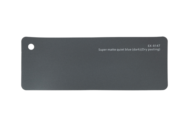 Premium PPF colour swatch in Super matte quiet blue dark (dry pasting) - Ozone Shield