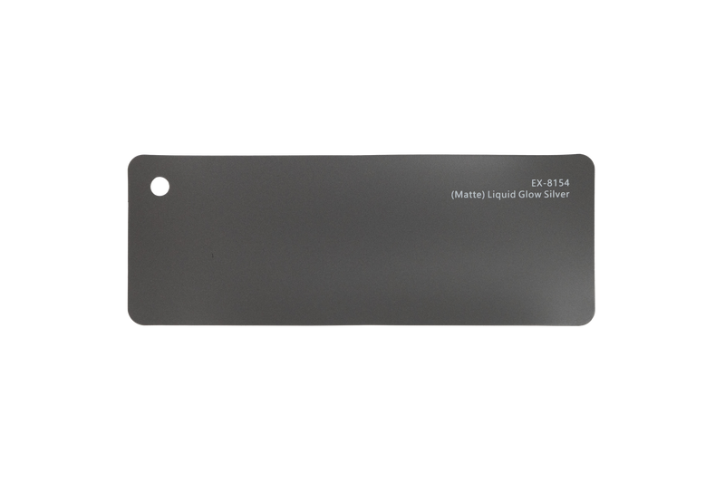 Premium PPF colour swatch in Matte Liquid Glow Silver - Ozone Shield