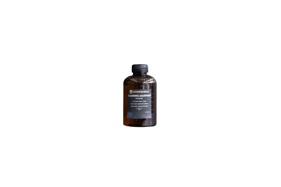 Charming Agarwood diffuser fragrance oil bottle by Ozone Shield